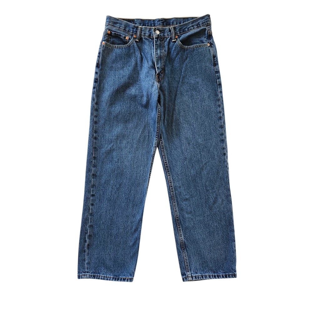 Levis 550 Relaxed Fit Tapered Leg Jeans Mens 34x30 Medium Wash Blue Zip Fly - Picture 2 of 8
